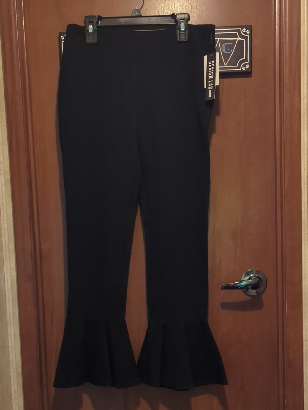 Design Lab Women’s Black Flared Hem Dress Pants